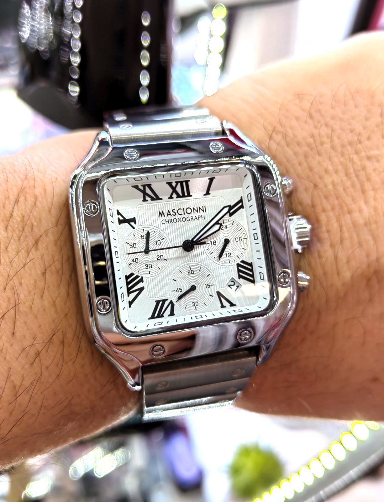 Мъжки часовник Mascionni Chronograph – Елегантен дизайн | Стоманен корпус | Moranni - Image 3